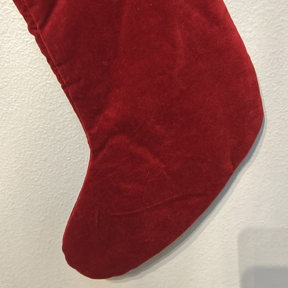 Pottery Barn Red & Green Christmas Holiday Stocking, Grandpa, size medium - Picture 6 of 9